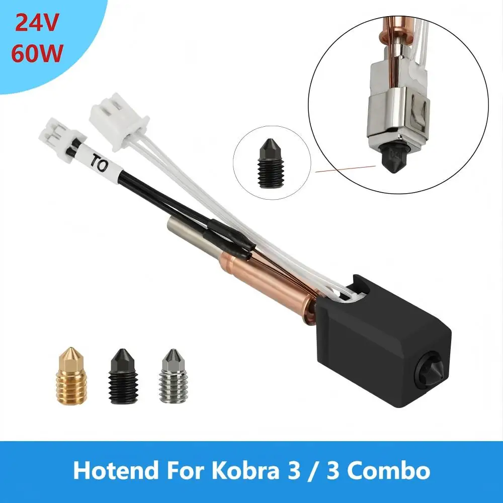 

Новый комплект Hotend для Anycubic Kobra 3, обновленный Hotend для Anycubic kobra 3, керамический 3D-принтер, насадка из закаленной стали из латуни