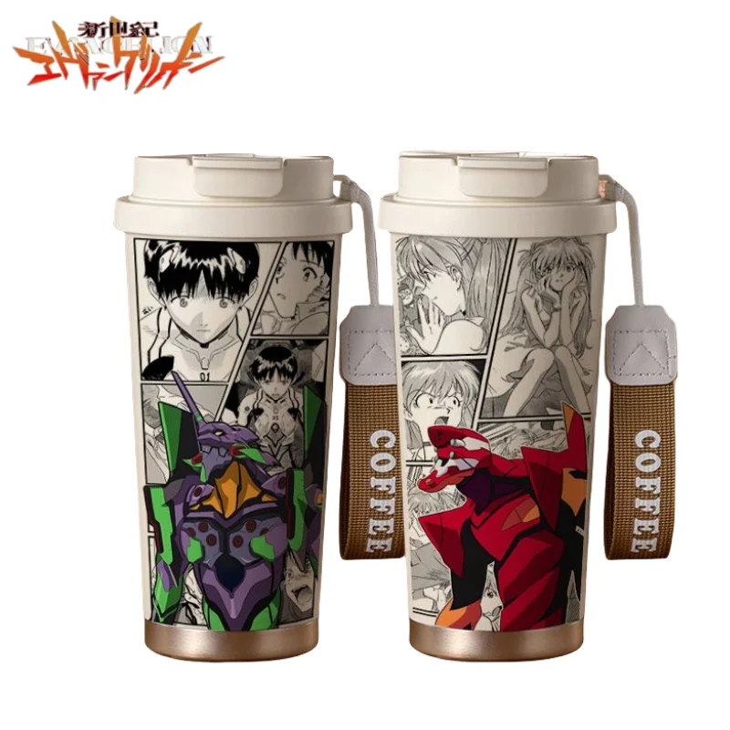 Neon Genesis Evangelion anime two-dimensional personality boys stainless steel thermos cup creative large-capacity water cup