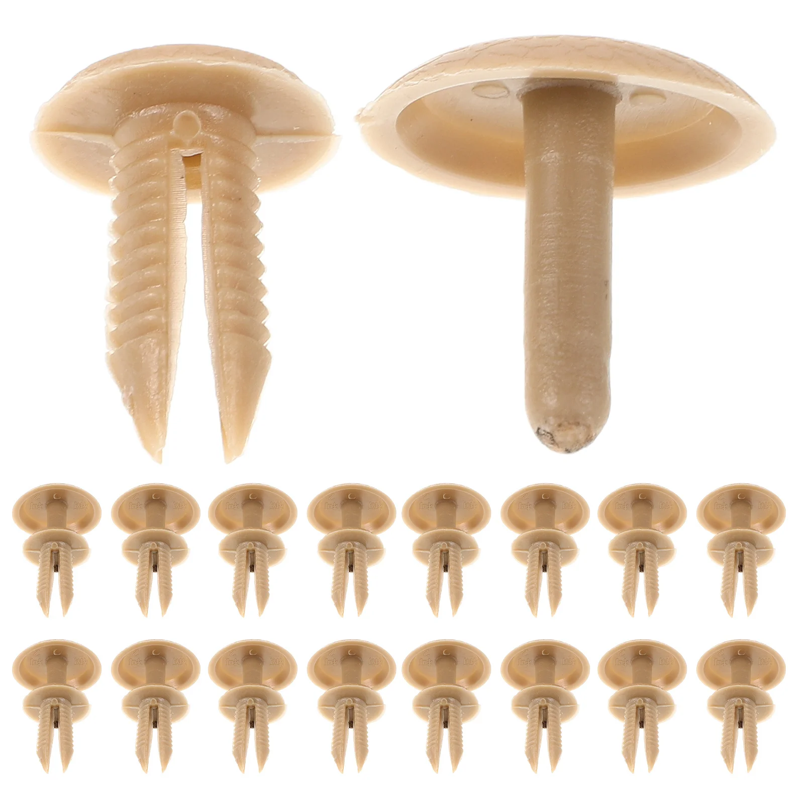 

30Pcs Car Plastic Clips Beige Universal Push Pin Rivets Retainer Panel Headliner Interior Fasteners Expansion Push Retainer