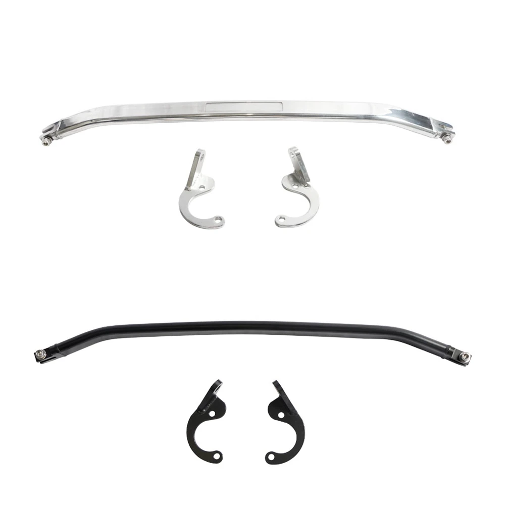 Vordere Federbeinstange aus Aluminium für 92-00 Honda Civic EG EK 93-97 Del Sol 94–01 Integra DC2 vordere obere Federbeinstange Silber/Schwarz