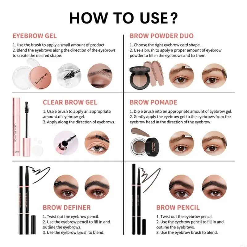 28ta Augenbrauen Stempelschablone Brow Stamps mit wasserdichten Augenbrauen Bleistift, Pomade, Augenbrauen Pinsel