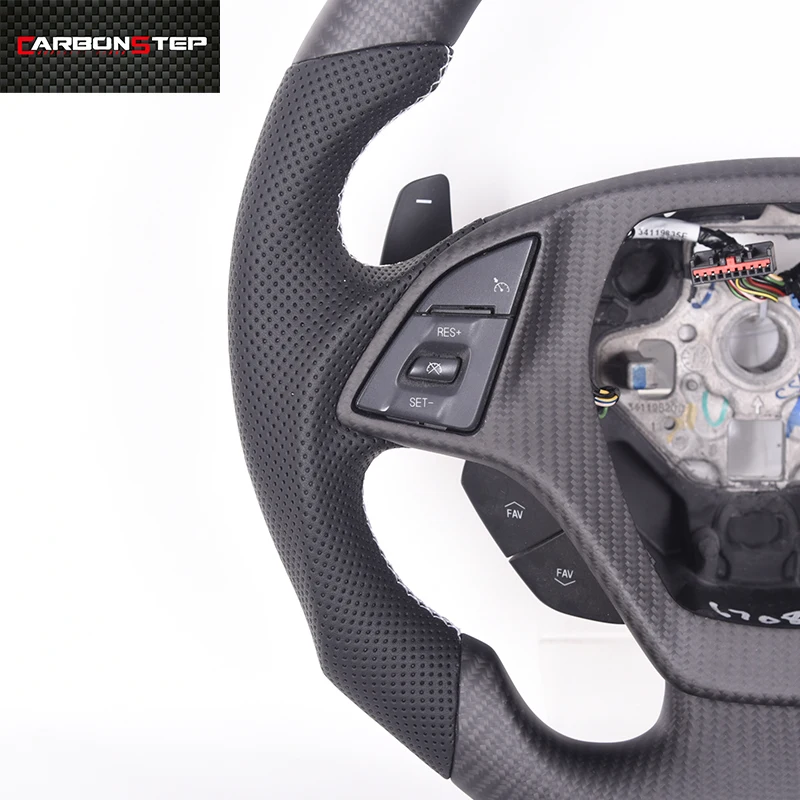 Custom Alcantar Carbon Fiber LED Steering Wheel for Corvette Camaro Racing Wheel Convertible