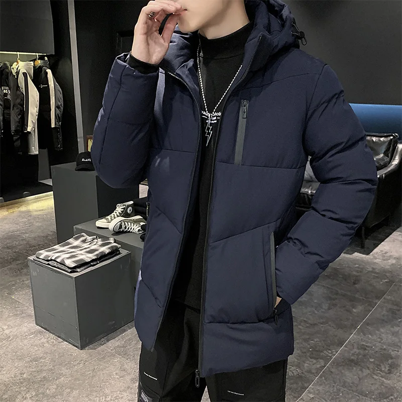 

Casual Winter Men's Cotton-Padded Jackets Puffer Overcoat Hooded Warm Top Parkas Outdoor Windproof Loose Thicken Coats Clothing