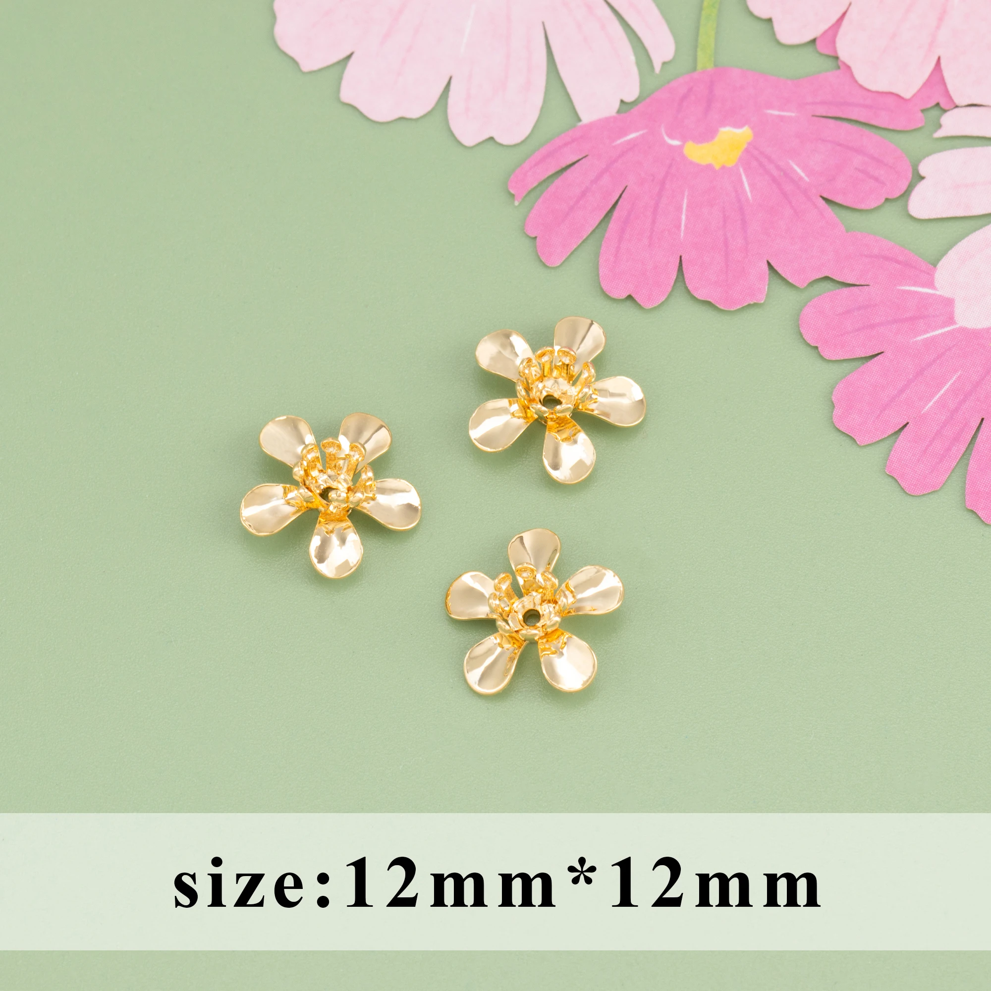 YEGUI MA74,jewelry accessories,18k gold rhodium plated,copper,nickel free,charms,diy flower accessories,jewelry making,20pcs/lot