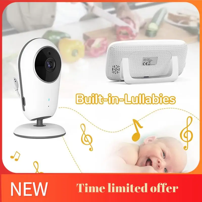ABRN-4 Inch Video Baby Monitor Camera 3X Digital Zoom Two Way Audio Auto Night Vision HD Security Camera
