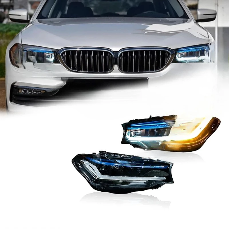 5 Series G30 G38 Headlights 2018-2020 Light Emitting Diode Engine Headlights Daytime Running Lights Car Accessories