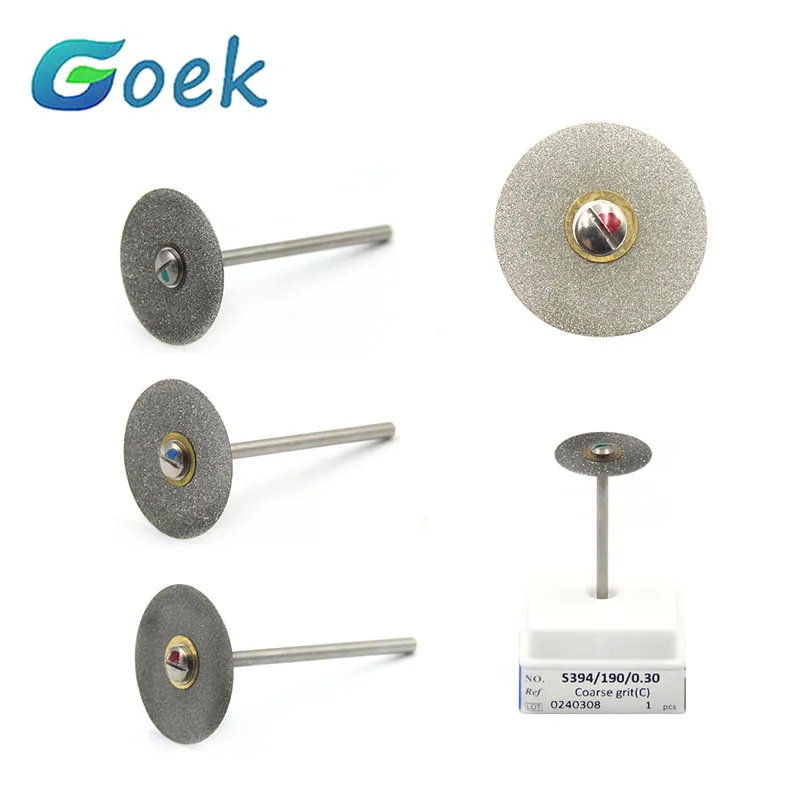 Dental Fully-Sintered Diamond Disc for Zirconia Metal Polishing Head 40/60/70μm Excellent Cutting Performance Dentistry Material