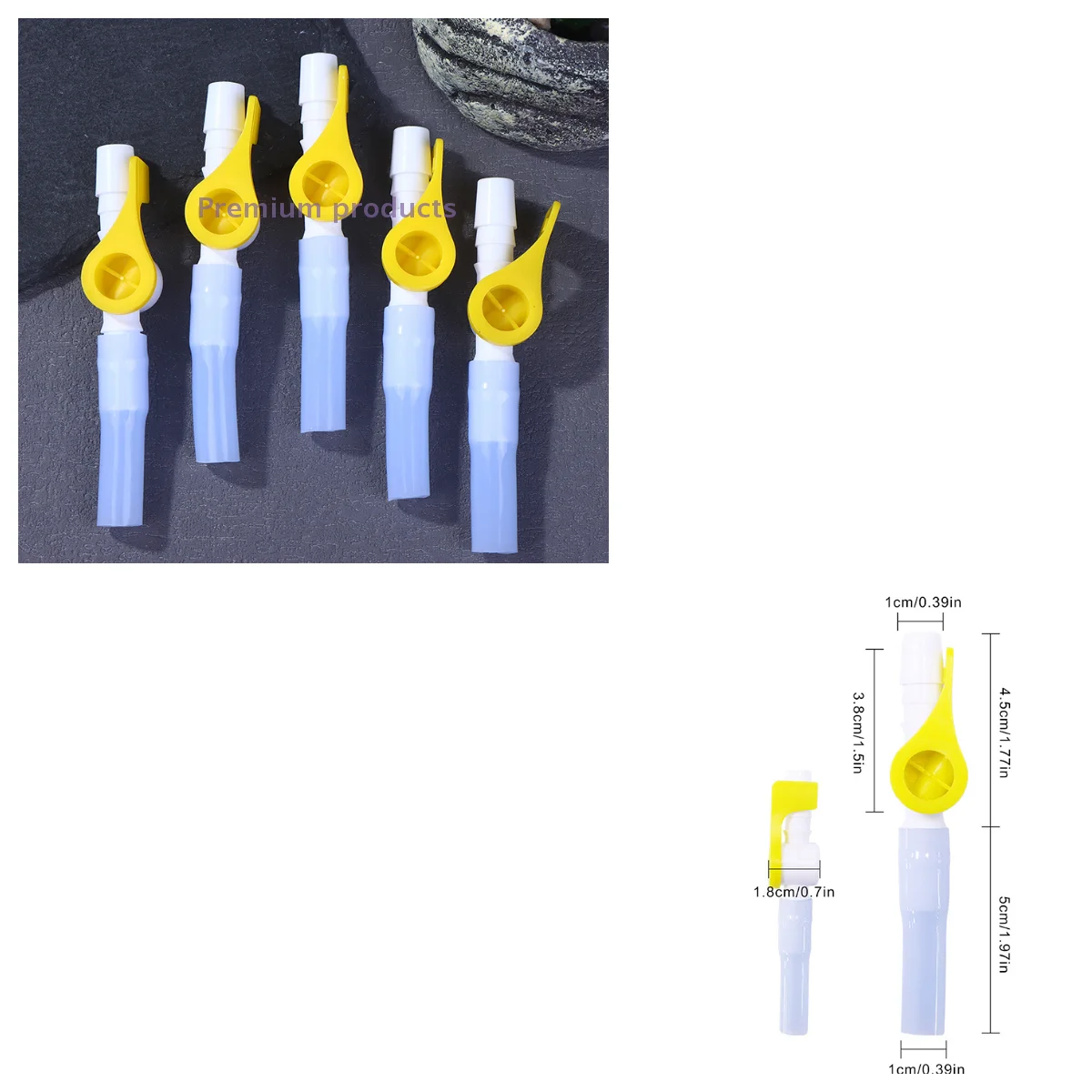 

Comfort Flow Catheter Valve 1/2/5pcs Two Way Easy to Use Lever Faucet Urination Tubes Optimized for Comfort
