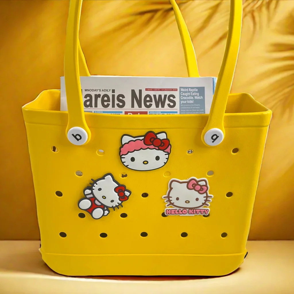 3 stücke hello kitty große Charms Bogg Tasche Zubehör Handtasche dekorative Schnalle Charms