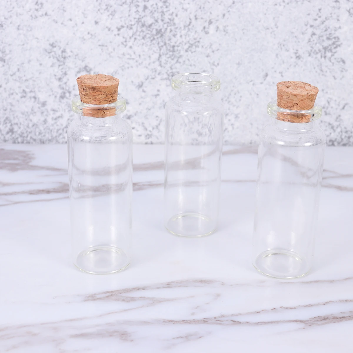 

18Pcs Clear Glass Bottle 24x65mm 20Ml Mini Wish Bottle for Crafting Decoration Perfume Vial DIY Pendant Storage Jar