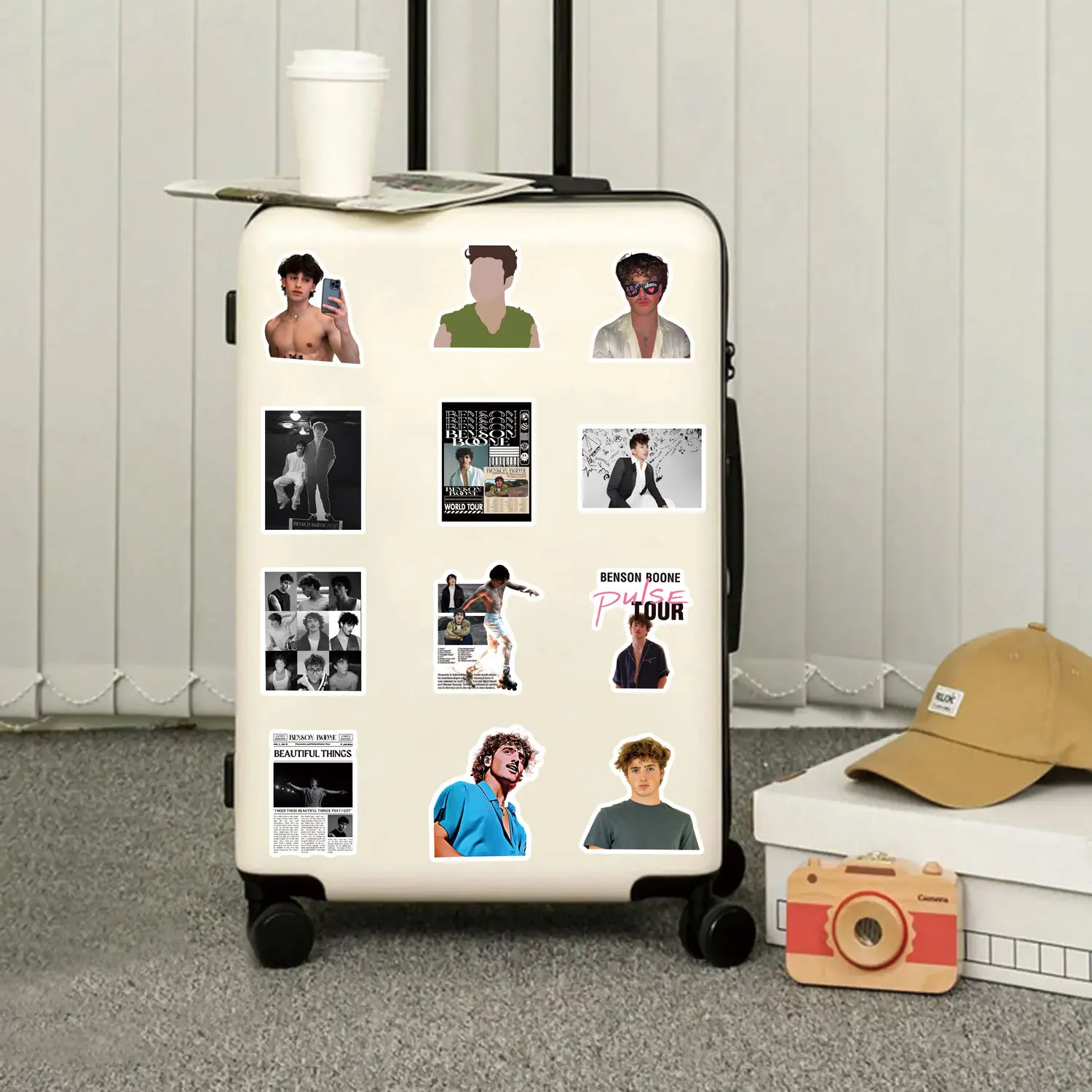 60 قطعة ملصقات المغني بنسون Boone مقاوم للماء المعبود المشجعين هدية الكتابة على الجدران الديكور DIY بها بنفسك دفتر حقيبة كوب ماء لعبة الغيتار الاطفال