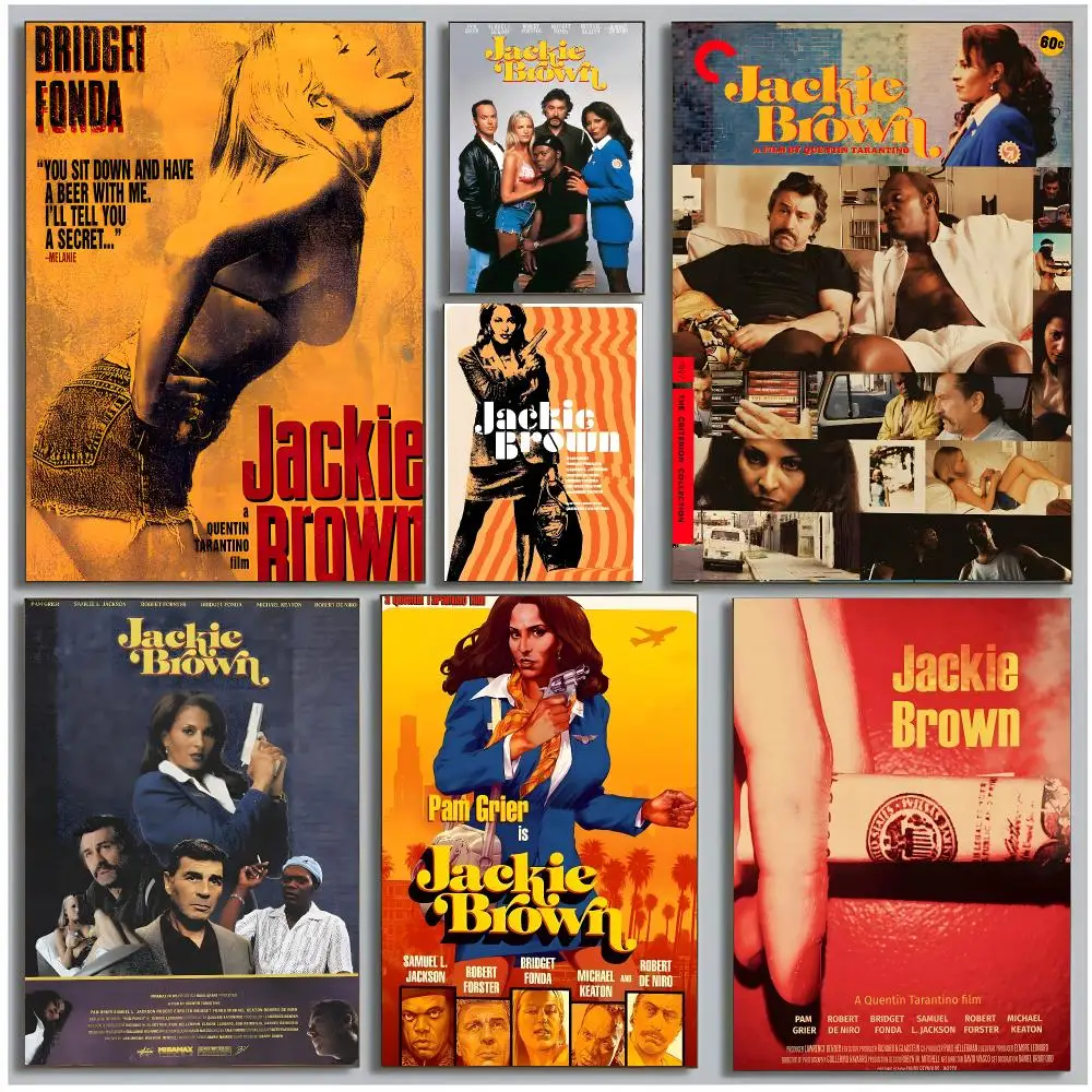 Retro Crime-Movie J-Jackie Brown Poster Modern Wall Art Bedroom Living Room Print Unframed