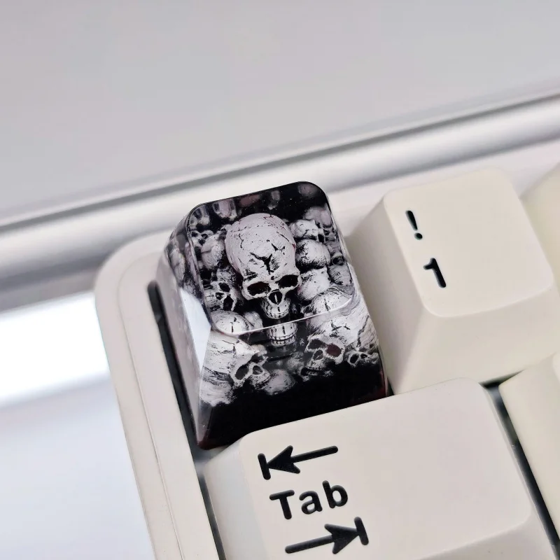 Mechanical Keyboard Resin Personalized Keycaps Translucent Height Keys Skull Halloween Gift Decorations