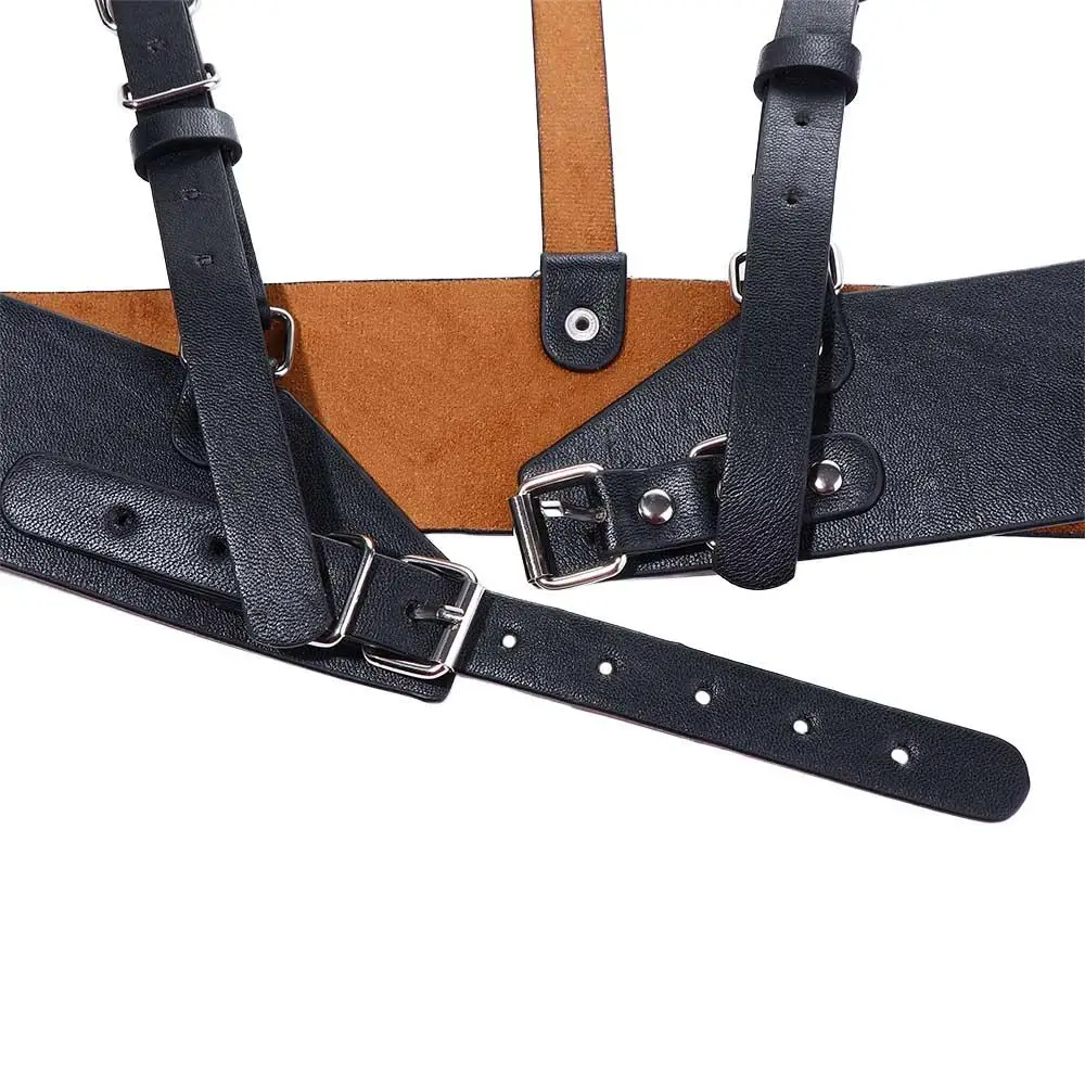 

Gothic Punk High Waist Body Bondage Corset Bandage Suspender Belts Elastic Waist Strap Wide Waistband PU Leather Cummerbund