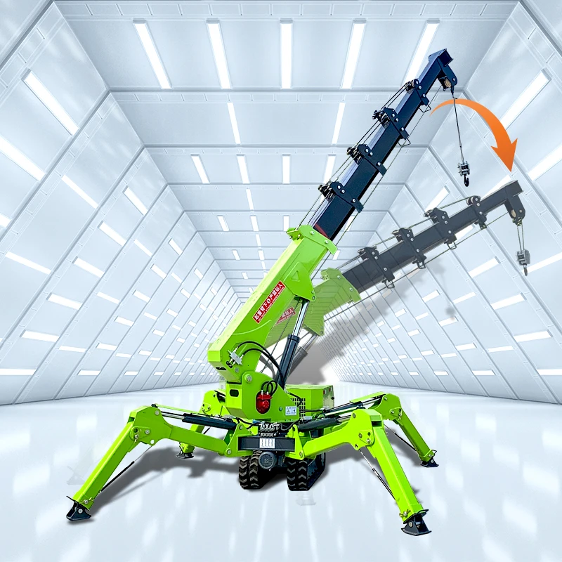 Customized 3 Ton 5 Ton 8 Ton Crawler Diesel Spider Crane 360° Rotating Hydraulic Leg Spider Crane