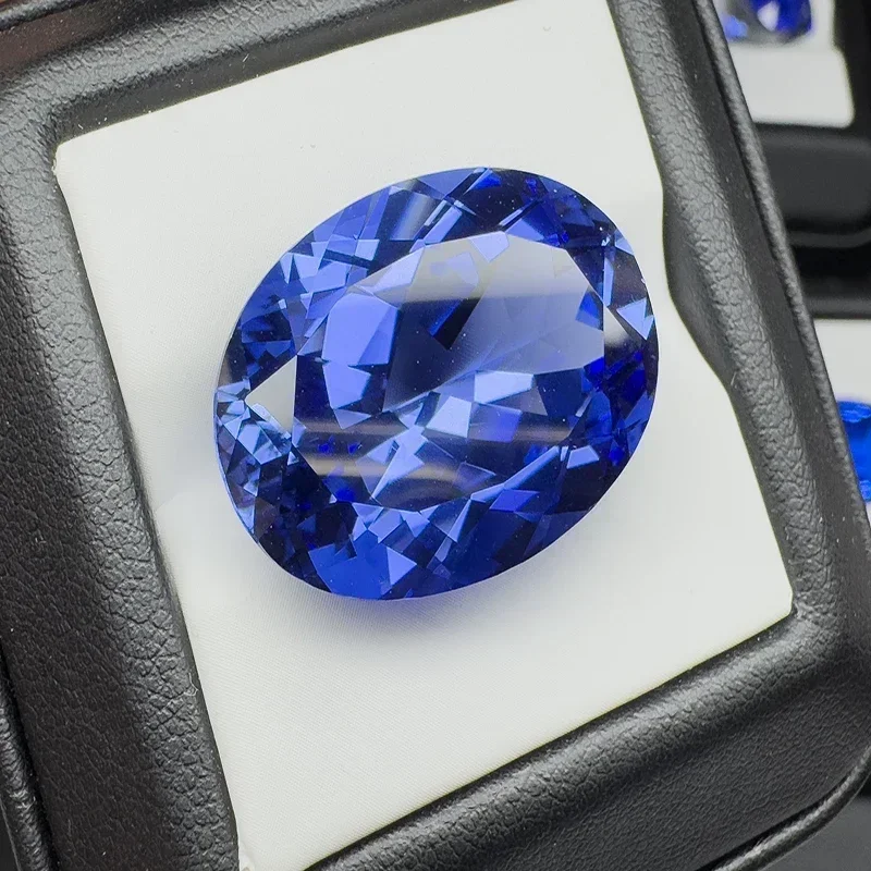 Afbeelding 6: NIEUWE Lab Grown Sapphire Royal Blue Oval Cut 15x20mm VVS1 Edelsteen voor het maken van doe-het-zelf-sieraden met AGL-certificaat