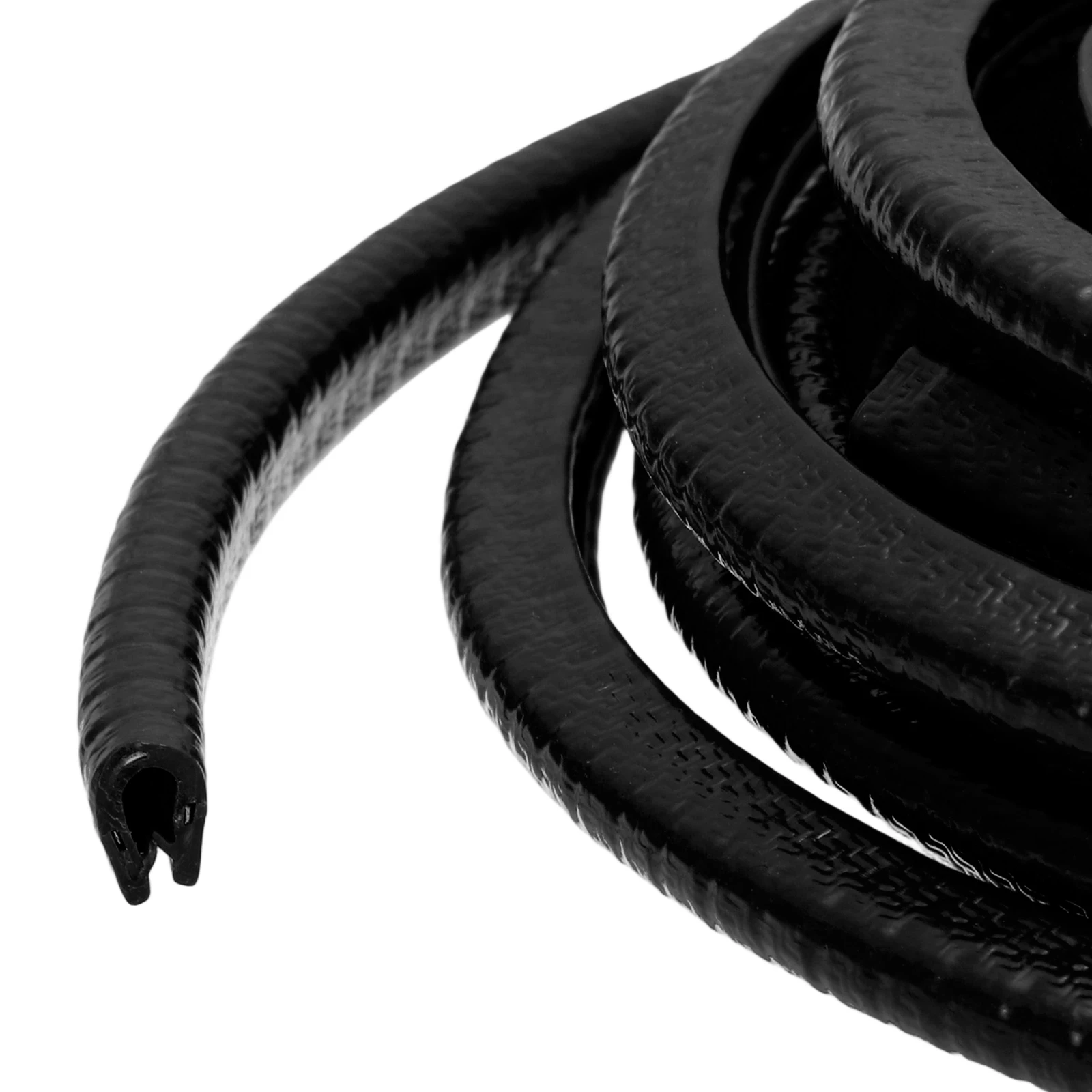 Rubber U Channel Edge Trim Guard Edge Protector Seal Strip with Metal Clips for Car Door Sheet Metal Hatches Table Corners