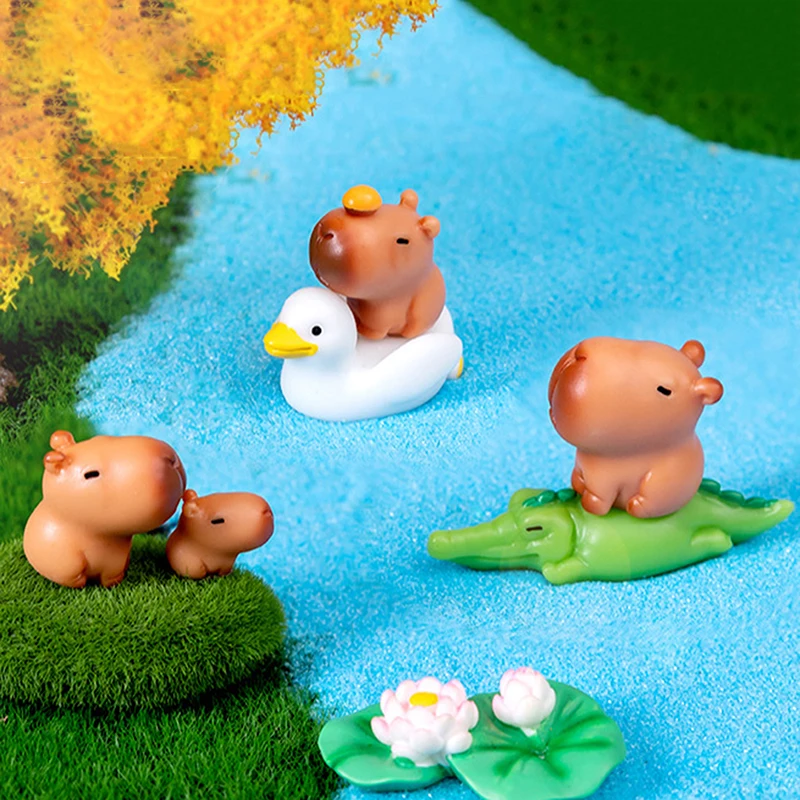 10 個ミニチュアカピバラ置物ミニフィギュア樹脂デスク装飾品 - Photography Desk のレビューと価格