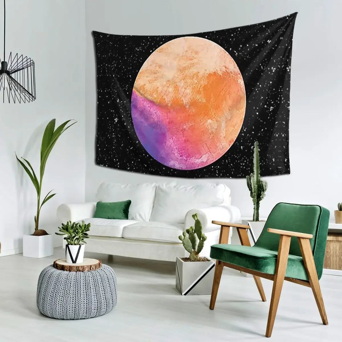 Kid Cudi Man On The Moon Tapestry Hippie Wall Hanging Aesthetic Home Decor Tapestries for Living Room Bedroom Dorm Room