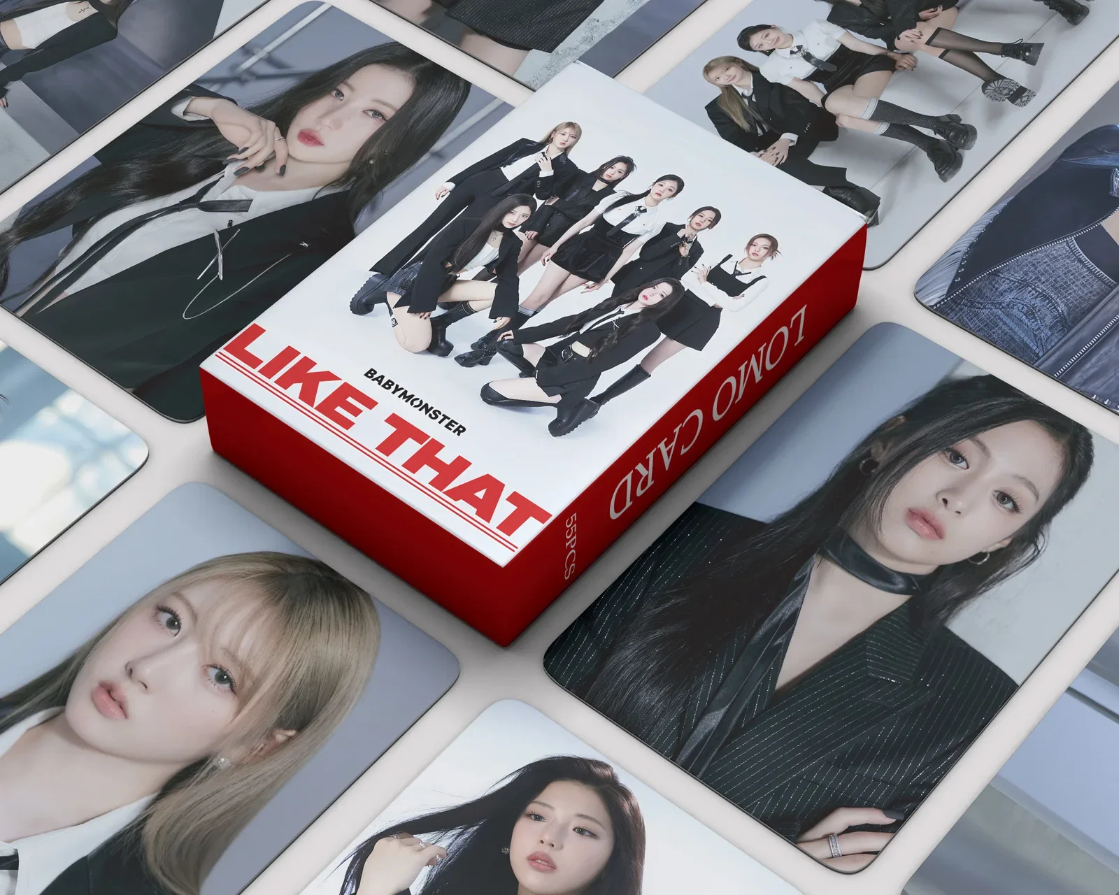 Idol Baby Monster Druo Cards, Like That Photocards, HD Card Poster, Girl Group, GérGifts Collection, New Album, 55Pcs