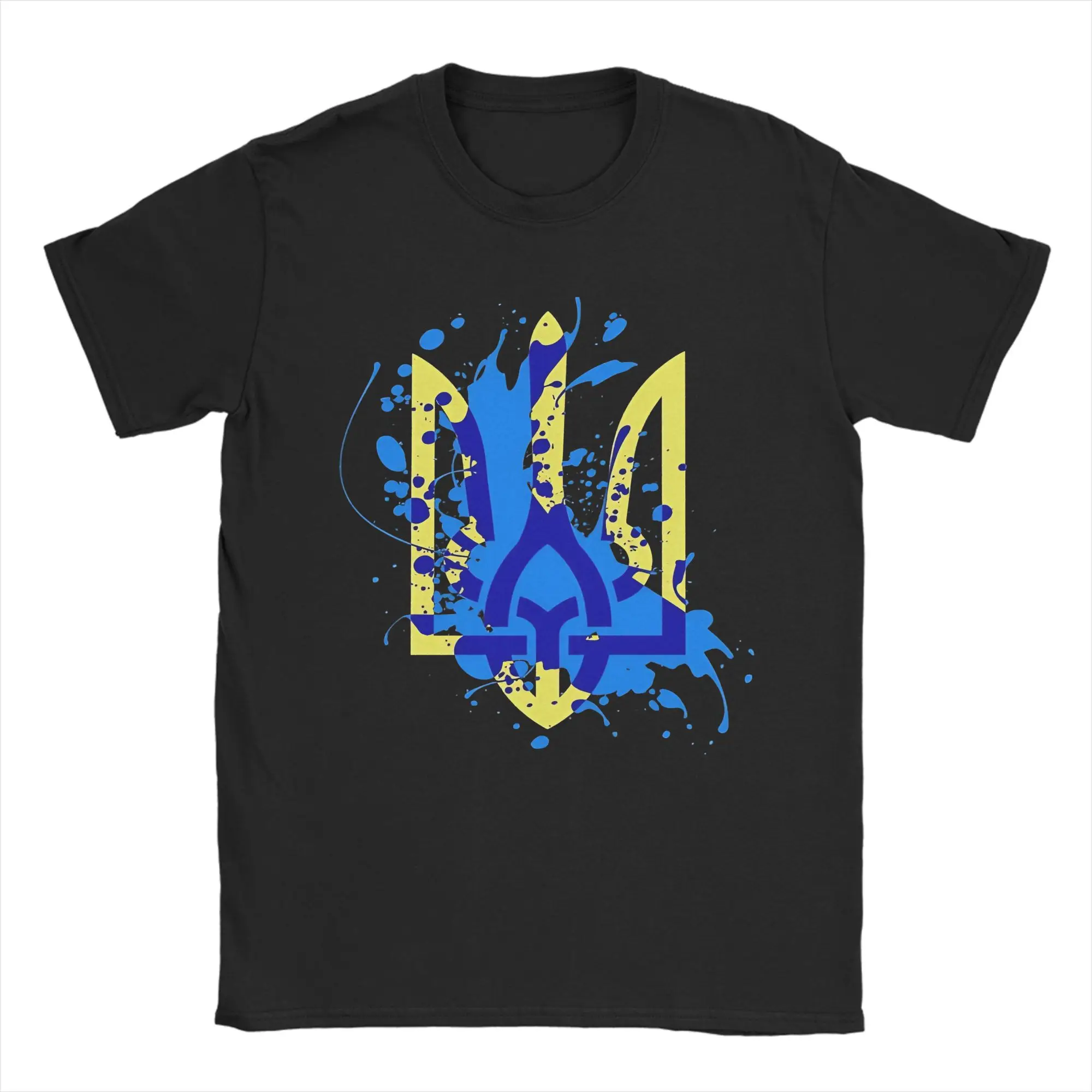 Ukraine Ukrainian Coat Of Arms T-Shirt Summer  100 Cotton T-Shirts For Couple Casual Tshirt Short-Sleeved Y2K Basic Clothes