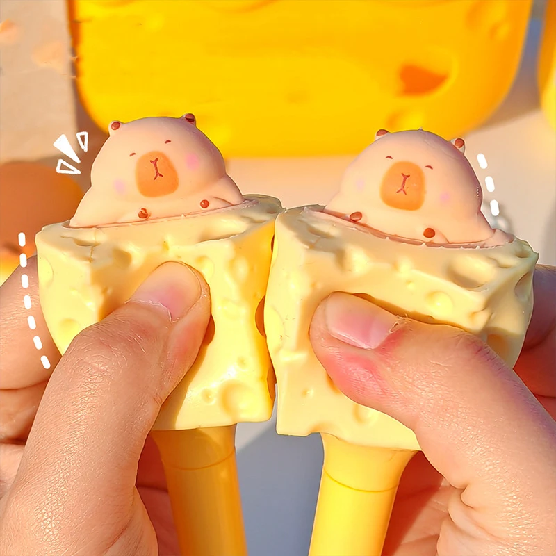 1 pçs pitada squeeze caneta neutra criativo ventilação caneta de descompressão aliviar o estresse pitada brinquedo papelaria sensorial brinquedo fidget