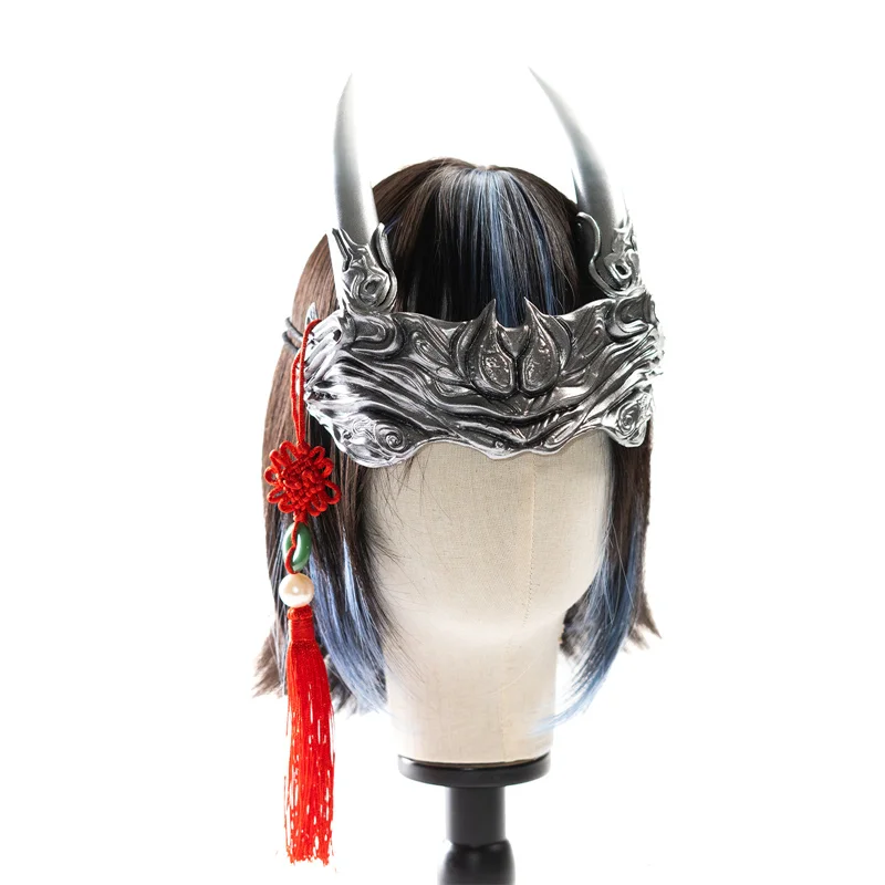 

Game Where Winds Meet Cosplay Mask Headwear Half Face Mask Halloween Ancient Costume Props