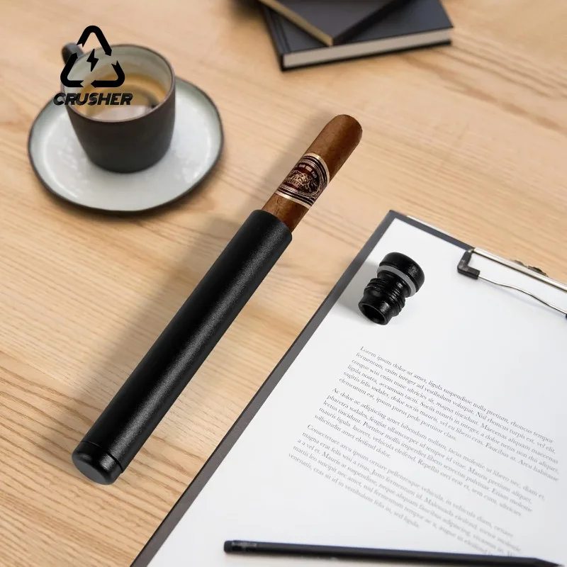 110MM Cigar Humidor Tube Storage Tool Aluminum Smell Proof Waterproof Airtight Container Cigarette Holder Smoking Accessories