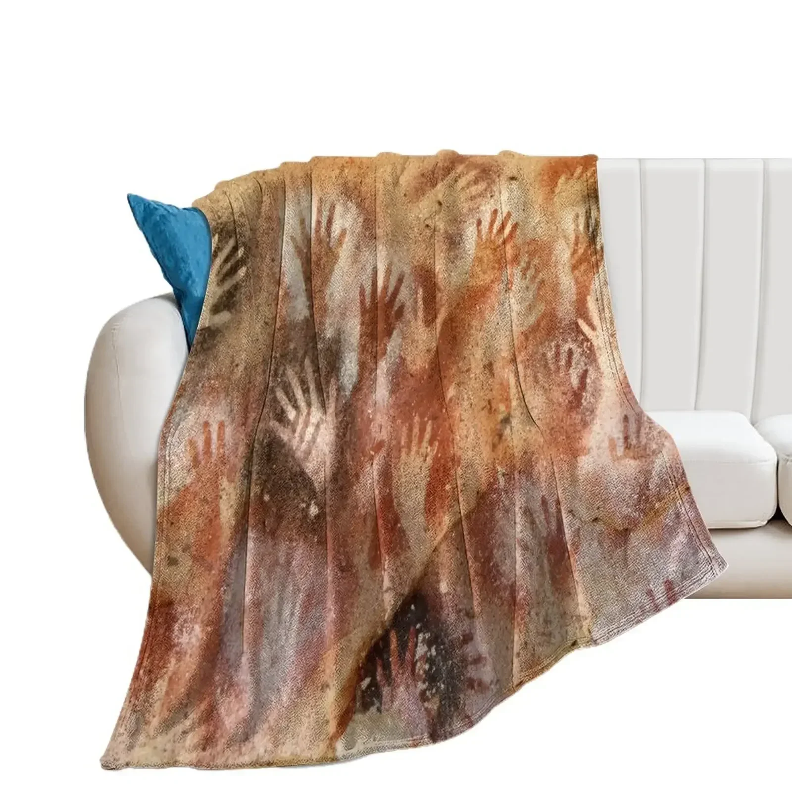 Cueva de las Manos Max Resolution Throw Blanket for sofa manga Sofa Quilt Blankets