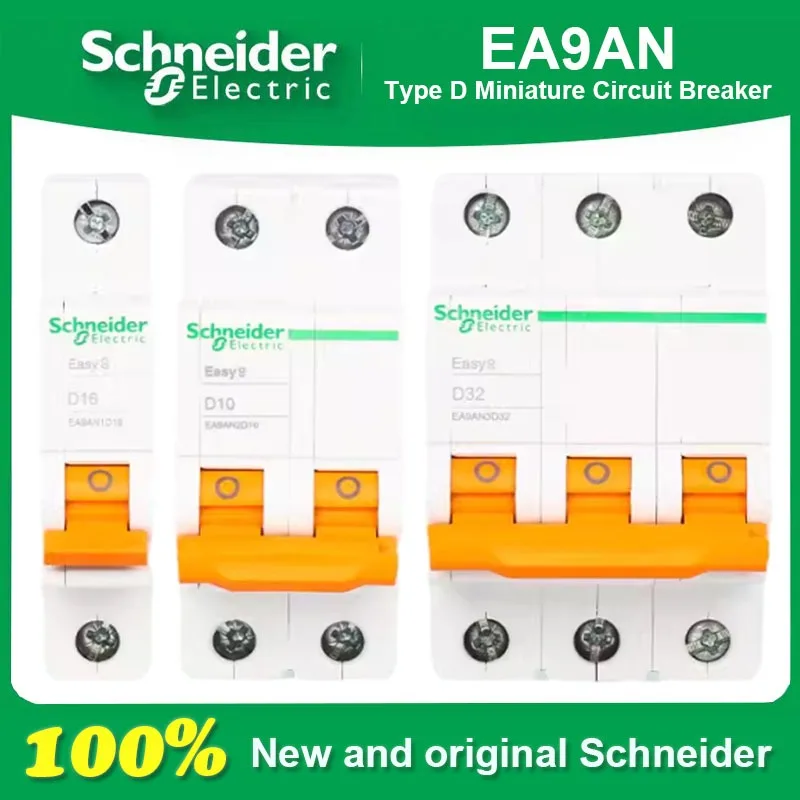 

100% New and Original Schneider Electric EA9AN 1P 2P 3P4P 6A 10A 16A 20A 32A 40A 63A D Type Small Circuit Breaker