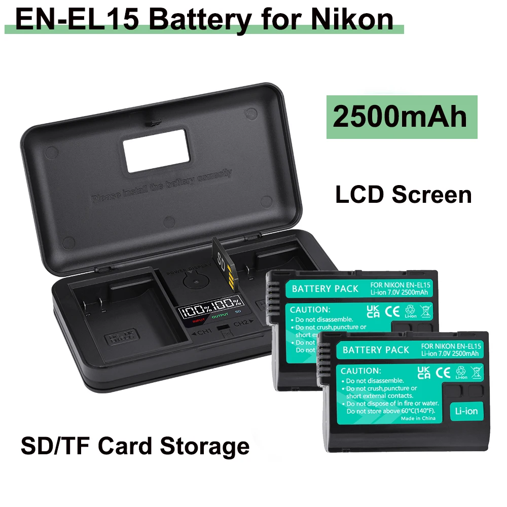 2500Mah EN-EL15 En …