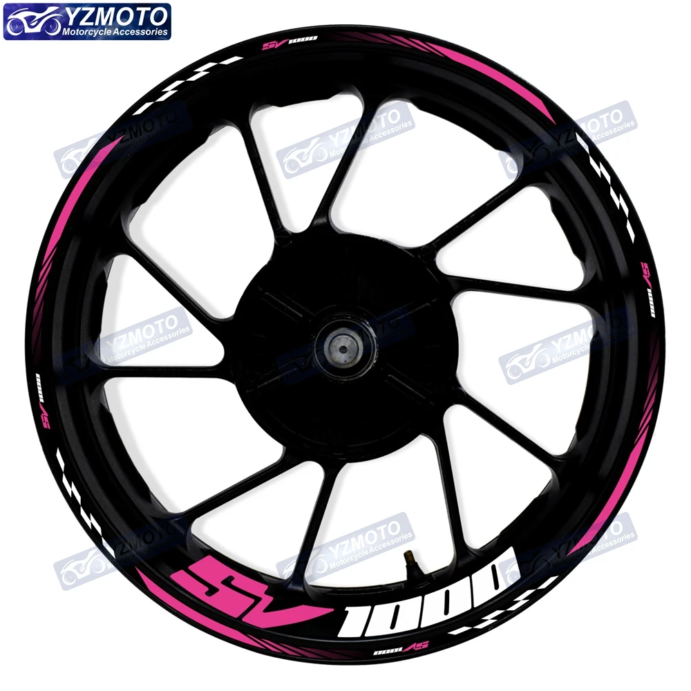 

For Suzuki SV1000 Motorcycle Front And Rear 17 Inch Wheel Hub Sticker Logo Decal Waterproof Reflective Decorative Rim Stickers