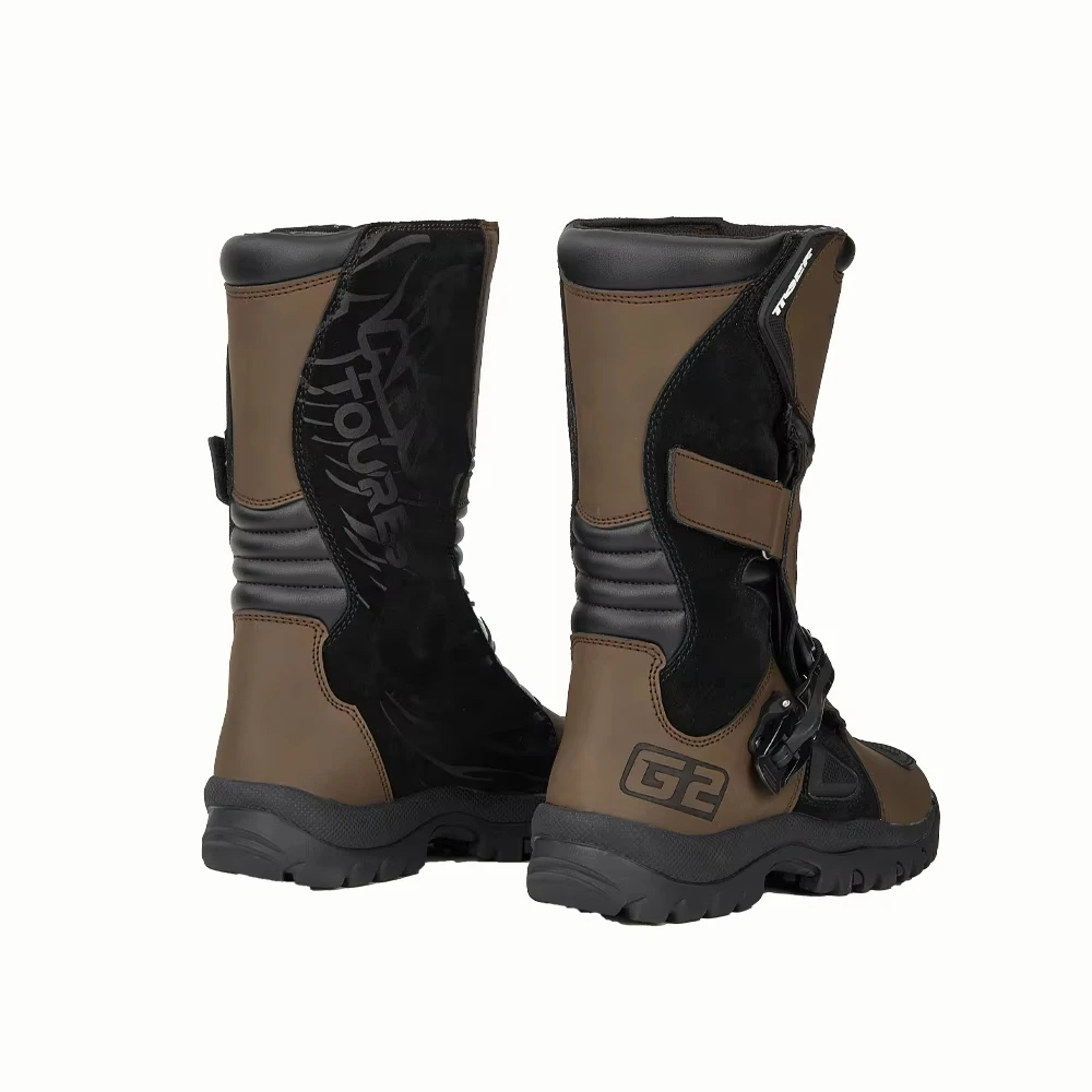 Chaussures d'équitation pour motobiker, bottes de tourisme tout-terrain, bottes imperméables pour Motocross, chaussures de protection pour motocycliste