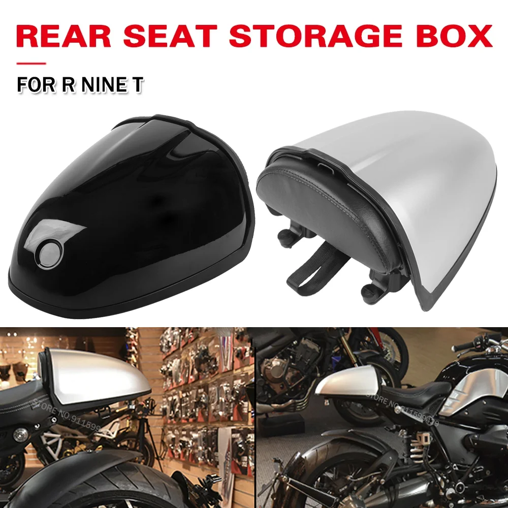 

Motorcycle Rear Seat Cowl Cover Trunk Storage Box Hump Pillion Tail Tidy Swingarm Mounted For BMW R NINE T R9T RNINET Scrambler