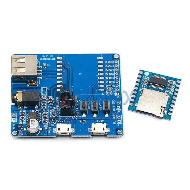 Mini MP3 Player Module + Voice Controller Shield Audio Voice Board Support For SD Card TF Card For XY-V17B