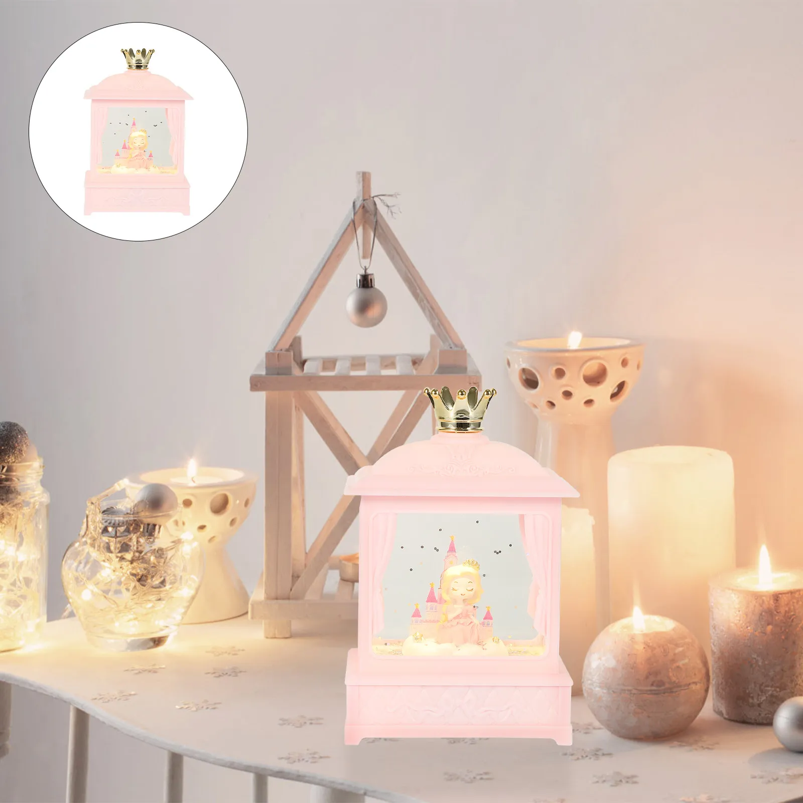 Castle Music Box with LED Light Premium ABS Creative Home Decor Luminous Birthday Anniversary Wedding Christmas Gift