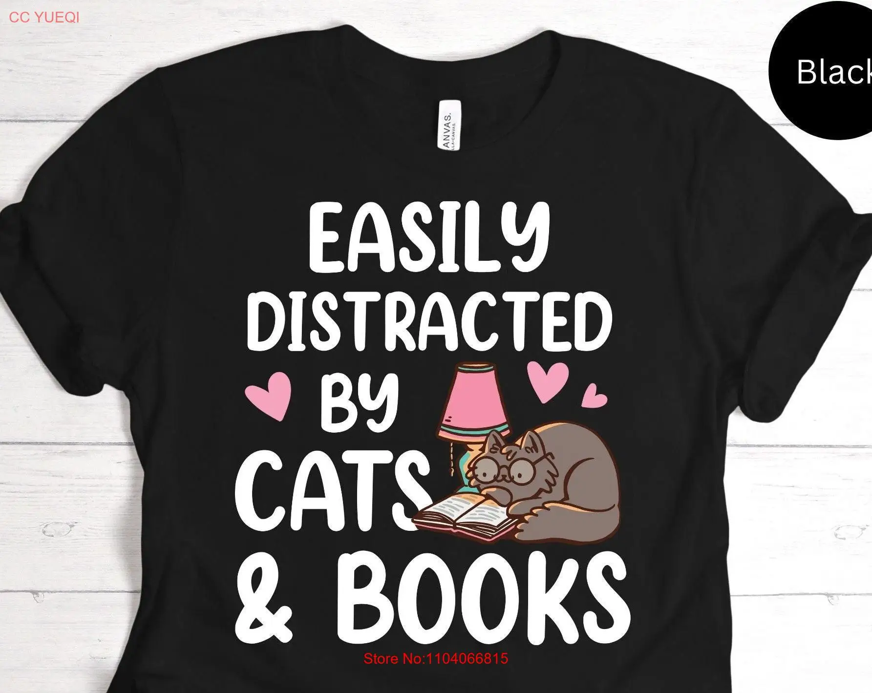 

Футболка Distracted By Cats And Books Reading Lover Cat Pet Kitten Owner Mama Best SweaT Майка с длинными или короткими рукавами