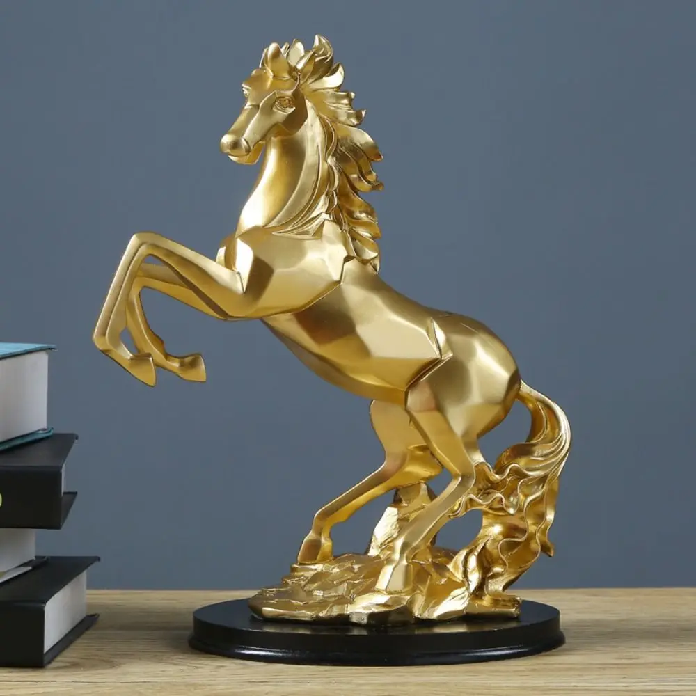 

Wealth Art Horse Ornament Handicraft Modern Animal Sculpture Creative Miniatures Figurine Entrance