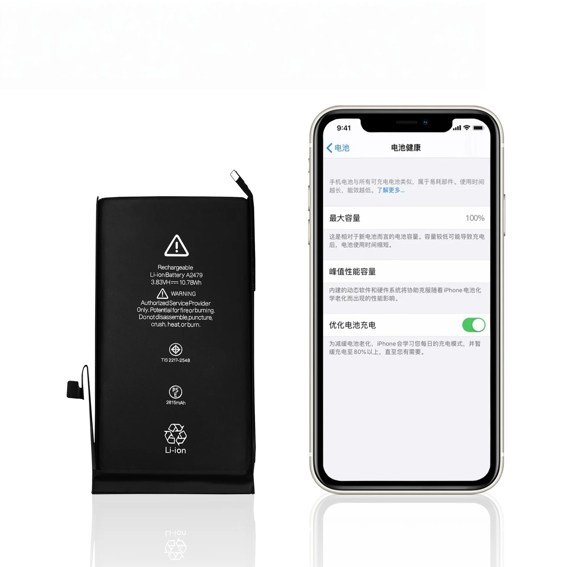 2815mah for IPhone 12 12Pro Phone Battery for A2403 A2172 A2402 A2404 No Pop-up Window No Need To Spot Weld Lithium Battery