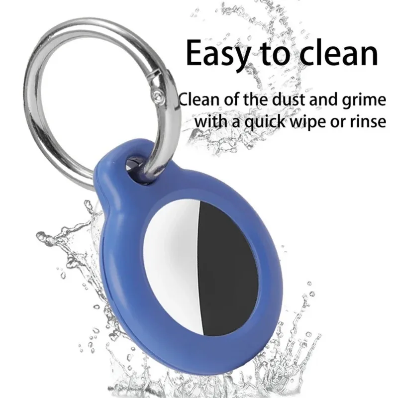 Cover For Apple Airtag Case With Keychain Hard PC Anti-scratch Sleeve Anti-lost Protective Cover For Pets Luggage Wallet Bag