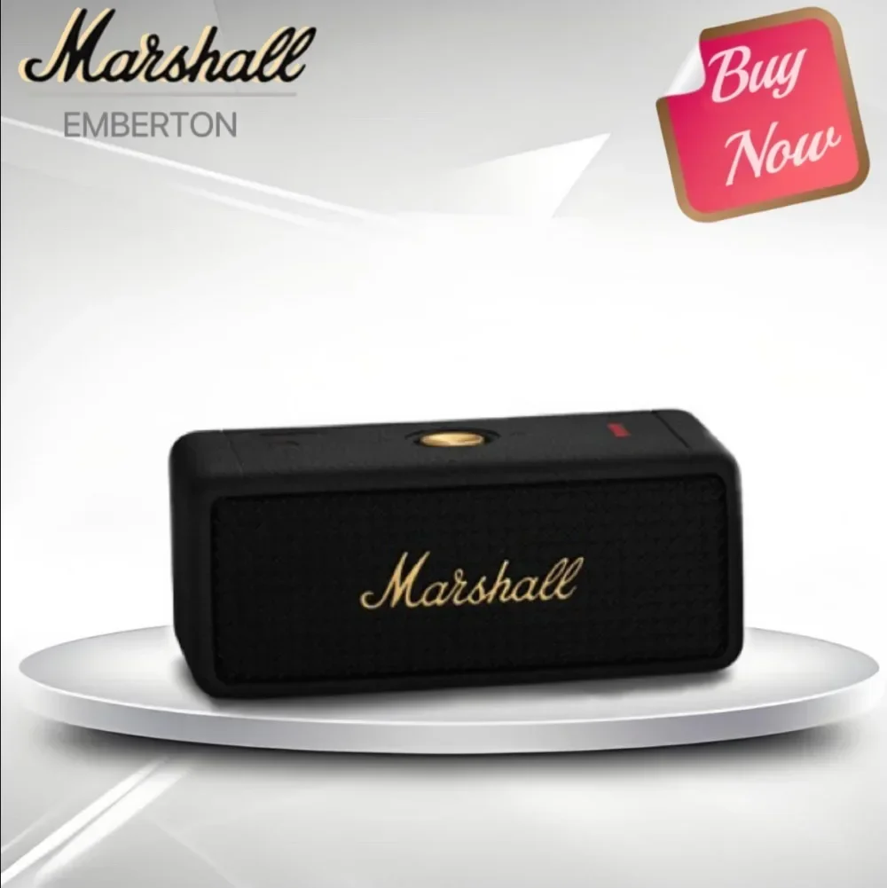 Original Marshall EMBERTON Wireless Bluetooth Speaker High Sound Quality Waterproof Stereo Bass Outdoor First Generation Speaker