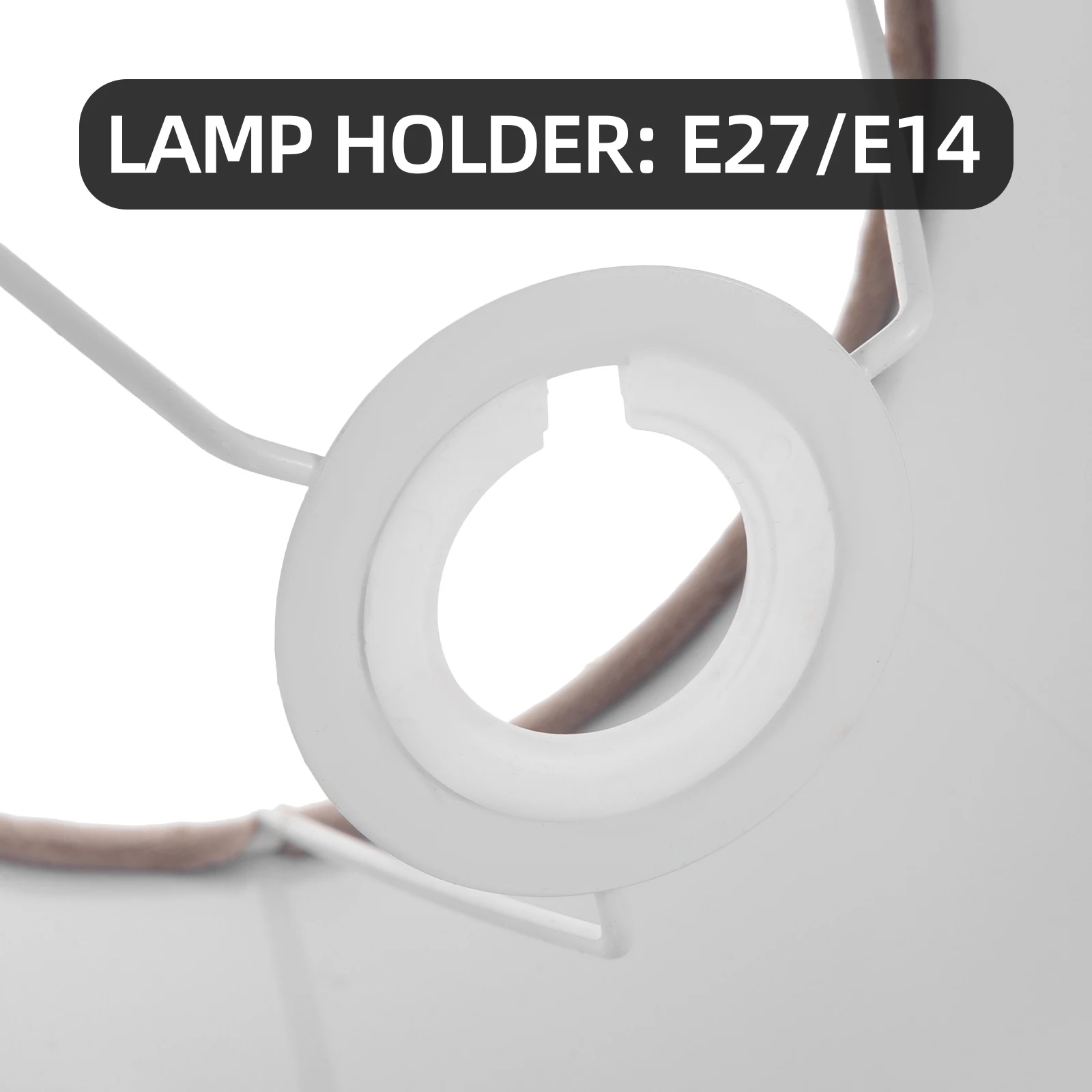 

White Fabric Lampshade E27 E14 Table Floor Desk Lamp Cover Small Velvet Cloth Shade for Home Bedroom Study Library Replacement