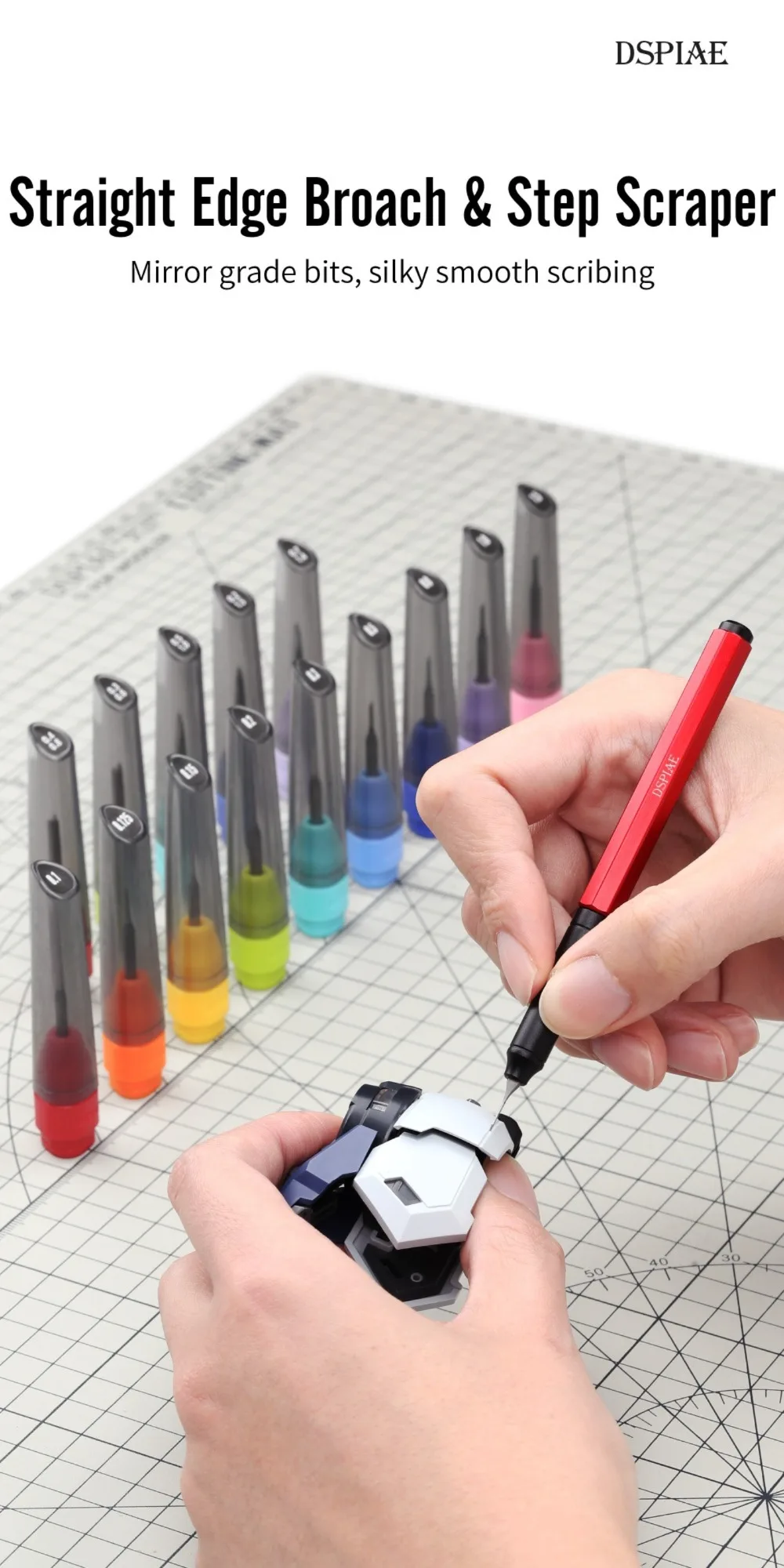 DSPIAE ZPB Gerade Kantenfräser GS Stufenfräser Präzisions-Anreißwerkzeug Professionelles Handwerkzeug-Set für Gunpla Plastikmodelle DIY – Detail 1