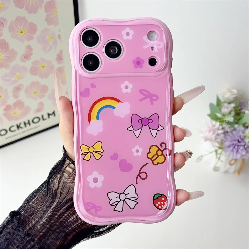 Luxuriöse Modische Handyhülle mit Farbigem Zeichnungsmuster für iPhone 18 Pro Max 17 Pro 16 Pro 15 Niedliche Stoßfeste TPU+PC Weiche Rückseite – Detail 10