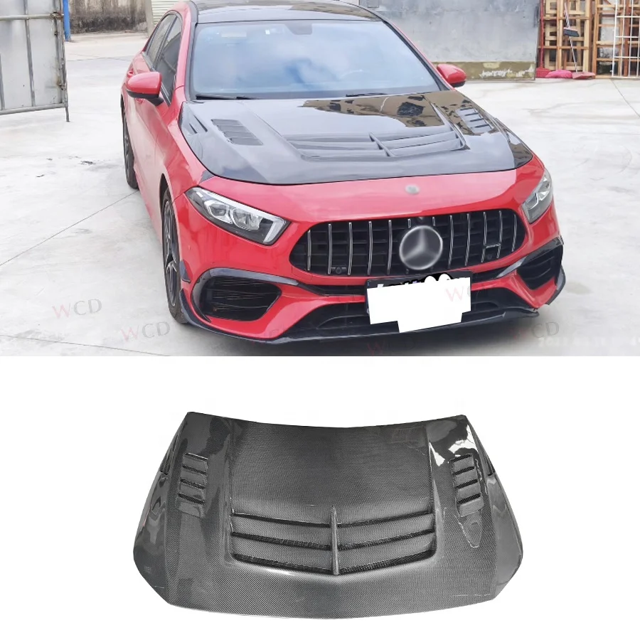 

Carbon Fiber VRS Style Engine Hood for Mercedes Benz a Class W177 W118 A35 A45 Sedan 2019-2023 Front Hood Bonnet Cover