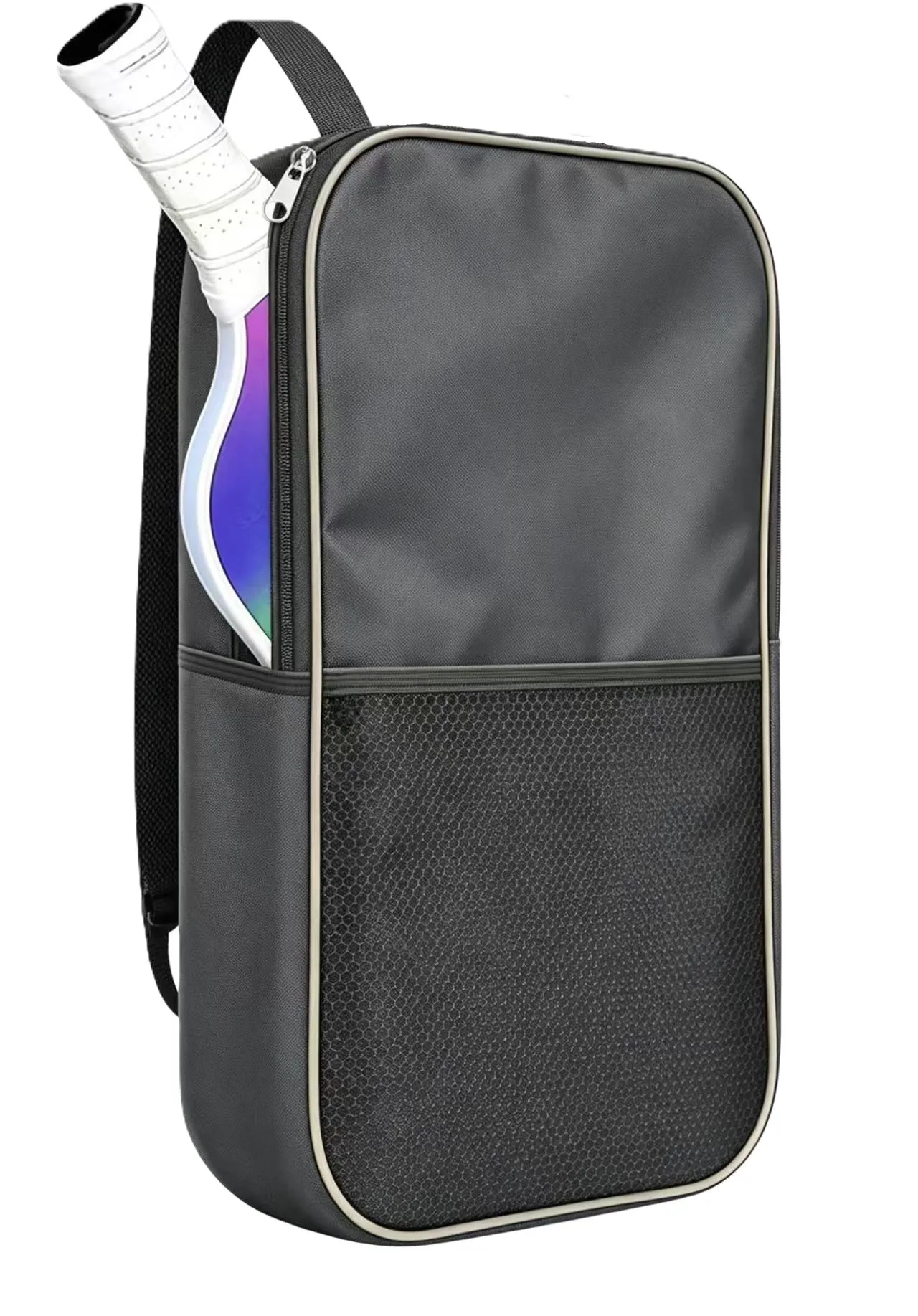 bolsa-leve-para-pickleball-com-capacidade-para-2-raquetes-pas-e-4-bolas-tipo-mochila-com-alca-materiais-impermeaveis-e-macios