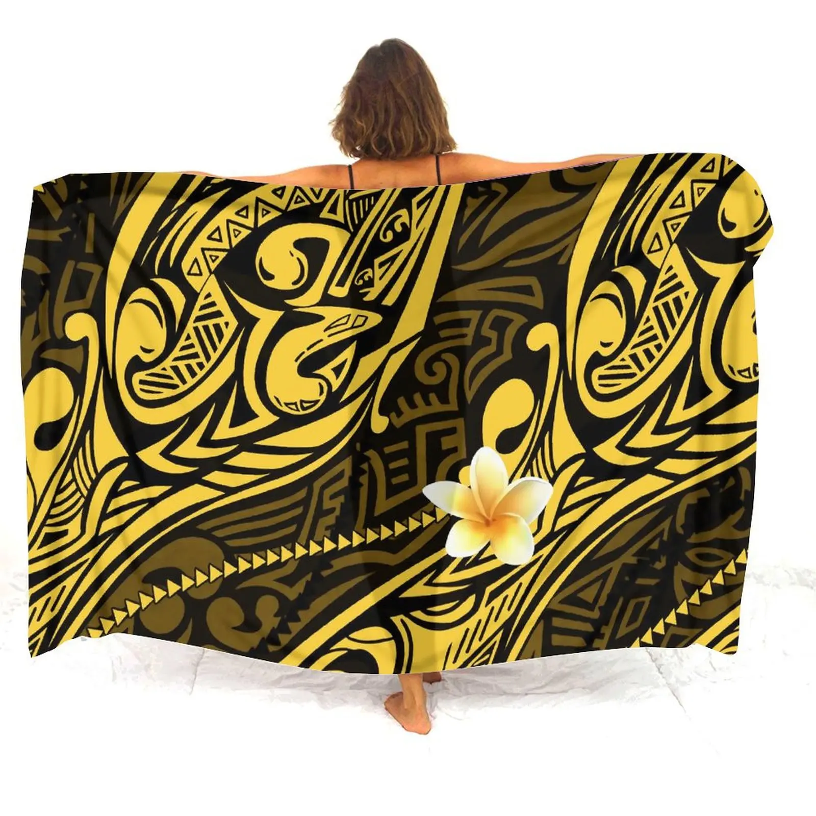 Hawaiian Resort Beach Party Sarong Coat Sunblock Sarong 2024 New Custom Sarong Polynesian Ladies Sarong