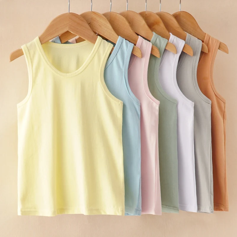 Undershirts for Girls Toddler 2 to 3 4 5 6 7 8 9 Years Summer Boys Underwear Vest Kids Camisoles Children Boy Tanks Infant Top - view 5