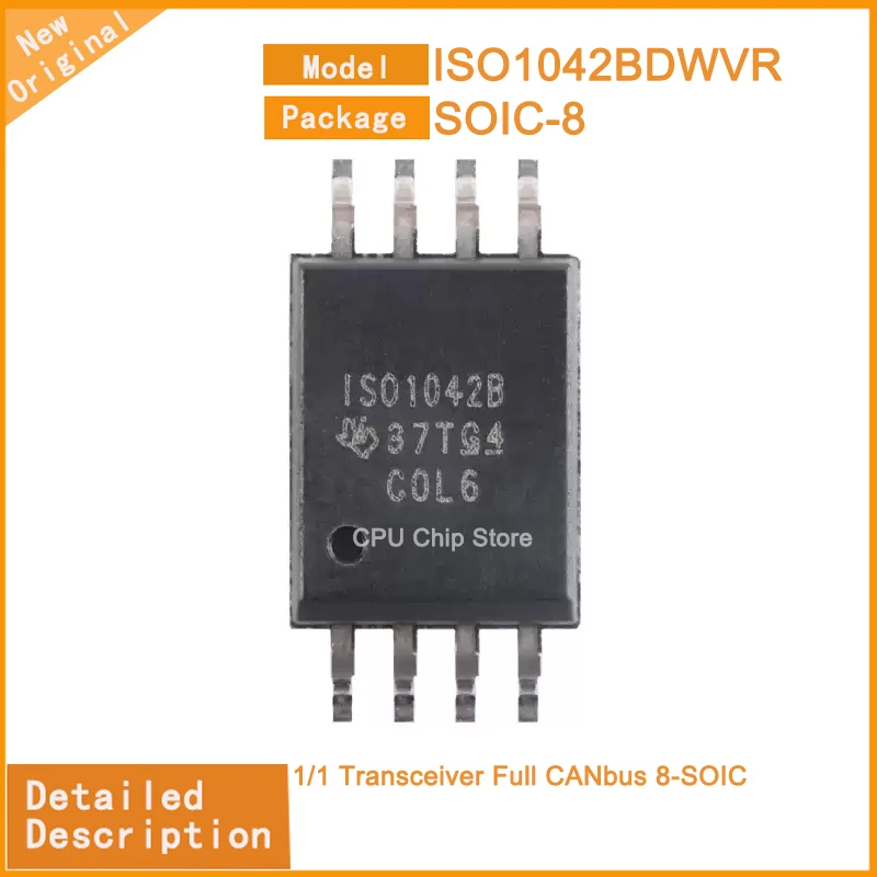 5Pcs/Lot New Original   ISO1042BDWVR  ISO1042 1/1 Transceiver Full CANbus 8-SOIC