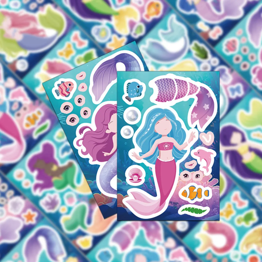 

8 шт. креативные наклейки с милыми мультяшными рисунками «Русалка», украшение для учета, блокнот, чашка для воды, чехол для телефона, персонализированные наклейки